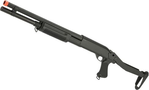 Evike Airsoft - CYMA Standard M870 3-Round Burst Multi-Airsoft Shotshell Loading Airsoft Shotgun (الموديل: مخزون قابل للطي) - (PID: 63538) in Kuwait