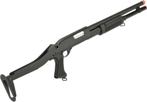 Evike Airsoft - CYMA Standard M870 3-Round Burst Multi-Airsoft Shotshell Loading Airsoft Shotgun (الموديل: مخزون قابل للطي) - (PID: 63538) in Kuwait