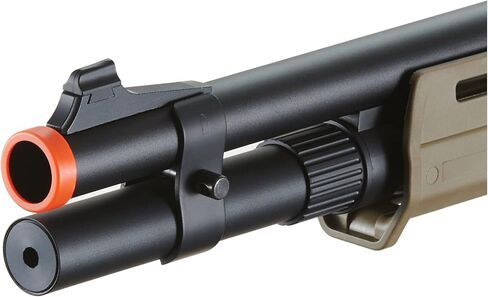 Golden Ball & Eagle M870 MP MLOCK Style 3/6-Shot Pump Action 350 FPS Gas Airsoft Shotgun - أسمر وحامل in Saudi Arabia