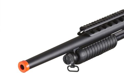 Bravo Full Metal M870 Tactical Tac Shot Airsoft Shotgun (Color: Black)-A&K in Saudi Arabia