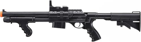 M0681 Pump Action Airsoft Shotgun with Scope, Light, and Durable ABS Construction with M4 Stock in Saudi Arabia