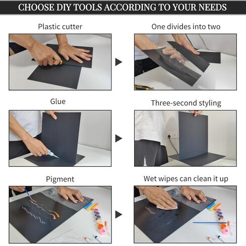 Black ABS Plastic Sheet,Moldable Plastic Panels,Thermoplastic Hard Board,High Flexible Tensile & Impact Strength,Textured & Smooth,for DIY Materials Handcrafts,Car,Home Decor(1,8x12x1/8 Inch Thick) in Saudi Arabia