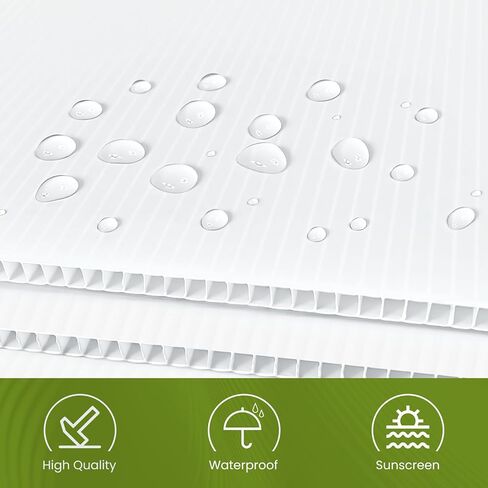 لوح بلاستيكي مموج مقاس 24 × 36 بوصة، 10 قطع من لوحات الملصقات لافتات الفناء، لوح بلاستيكي مقاوم للماء لمبيعات المرآب، ورقة بلاستيكية مموجة لمشاريع الإعلانات التجارية DIY، لوح بولي كلوريد الفينيل 4 مم in Kuwait