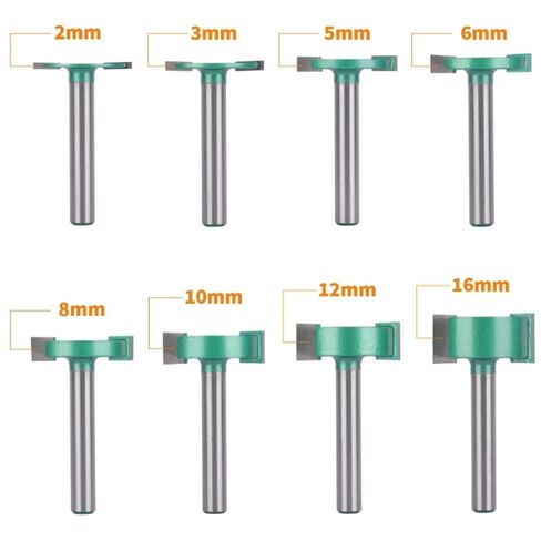 1pc T Type Slotting Cutter Bit Router Bit - Tungsten Steel Woodworking Milling Cutter for Precision Cutting(8x33x3) in Saudi Arabia