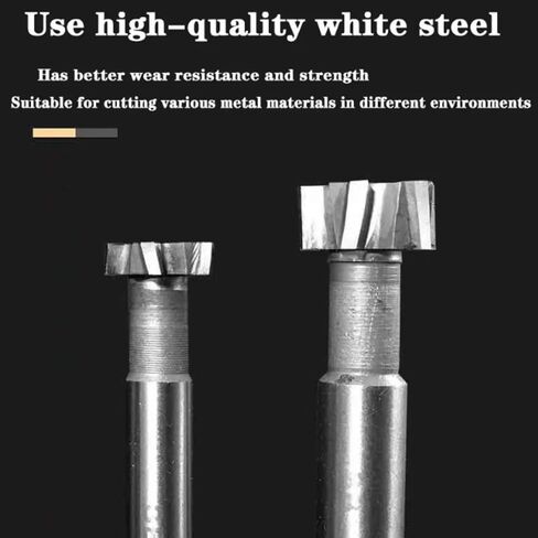 1PC Type T Slot Milling Cutter for Metal HSS Woodruff Key Seat Router Bit Thickness 1-12mm Diameter 8-25mm ( Size : 8*1.5*6*55mm ) in Saudi Arabia
