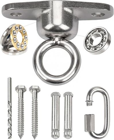 Bearing Swing Hanger Antirust Heavy Duty 360°Rotation 1500LB Capacity Playground Yoga Hammock Chair, Rope sandbag Porch Swing in Kuwait