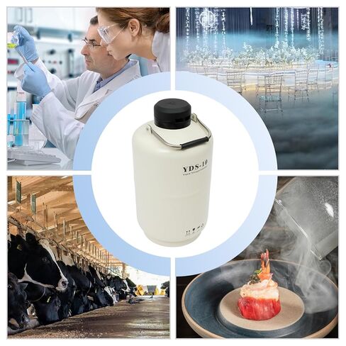 10L Liquid Nitrogen Container, Nitrogen Cryogenic Container (LN2), Aluminum Alloy Liquid Nitrogen Dewar Static Cryogenic Container Liquid Nitrogen Container in Saudi Arabia