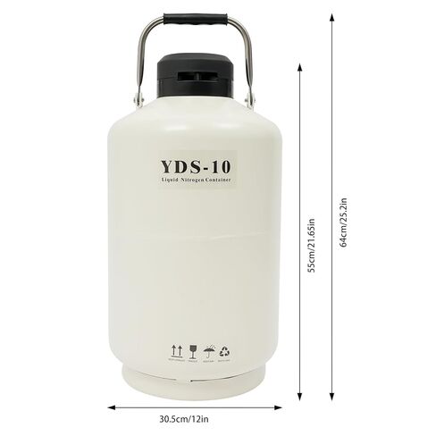 10L Liquid Nitrogen Container, Nitrogen Cryogenic Container (LN2), Aluminum Alloy Liquid Nitrogen Dewar Static Cryogenic Container Liquid Nitrogen Container in Saudi Arabia
