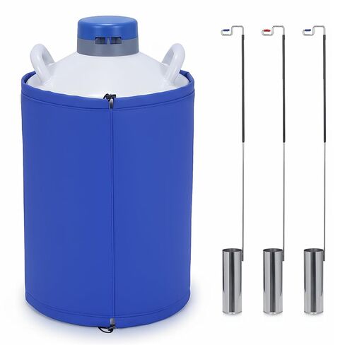 Generic 20L LN2 ديوار مبرد مع 3 علب وحقيبة حمل حاوية نقل النيتروجين السائل لصناعة التجميل لحفظ السائل المنوي in Saudi Arabia