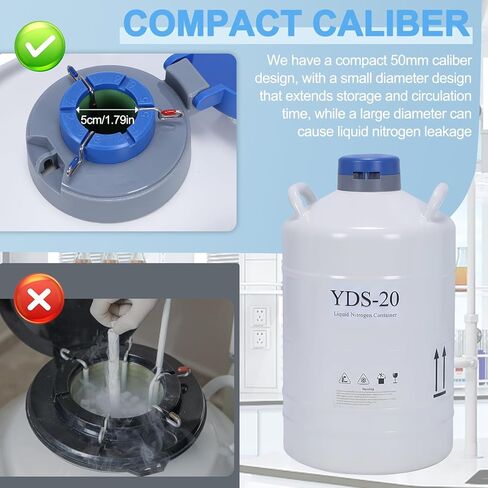 Generic 20L LN2 ديوار مبرد مع 3 علب وحقيبة حمل حاوية نقل النيتروجين السائل لصناعة التجميل لحفظ السائل المنوي in Saudi Arabia