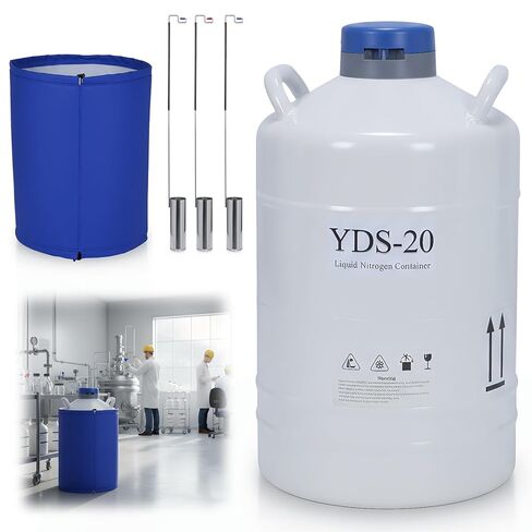 Generic 20L LN2 ديوار مبرد مع 3 علب وحقيبة حمل حاوية نقل النيتروجين السائل لصناعة التجميل لحفظ السائل المنوي in Saudi Arabia