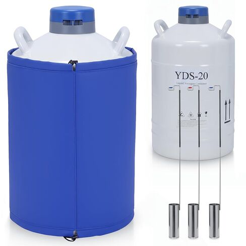 Generic 20L LN2 ديوار مبرد مع 3 علب وحقيبة حمل حاوية نقل النيتروجين السائل لصناعة التجميل لحفظ السائل المنوي in Saudi Arabia