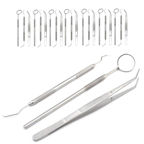 15 Instruments Basic Dental Set Mirror Explorer College PLIER Economy Grade New in Saudi Arabia