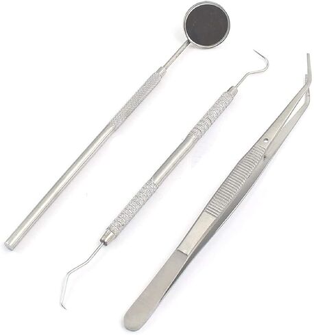 OdontoMed2011 German Grade Stainless Steel 3 Piece Basic Dental Set Mirror Explorer PLIER-Premium Grade ODM in Saudi Arabia