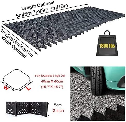 Driveway Grates Garden Shelter Base Grids 2-Inch High Honeycomb Permeable Outdoor Grate for Mud Control Heavy-Duty Drainage Grids for Paths in Saudi Arabia