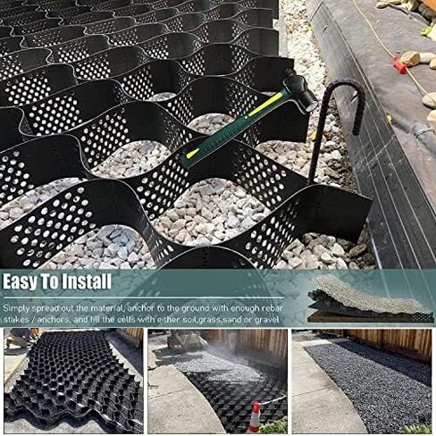 Driveway Grates Garden Shelter Base Grids 2-Inch High Honeycomb Permeable Outdoor Grate for Mud Control Heavy-Duty Drainage Grids for Paths in Saudi Arabia