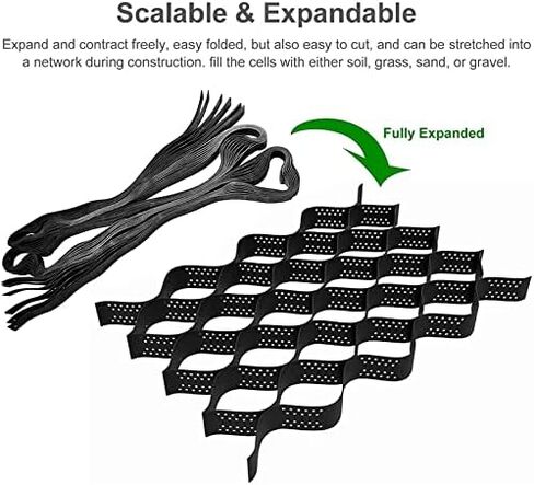 Driveway Grates Garden Shelter Base Grids 2-Inch High Honeycomb Permeable Outdoor Grate for Mud Control Heavy-Duty Drainage Grids for Paths in Saudi Arabia