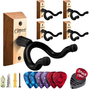 Black Guitar Wall Mount 5 Pack, Picks and Pick Holders, Beechwood in Saudi Arabia