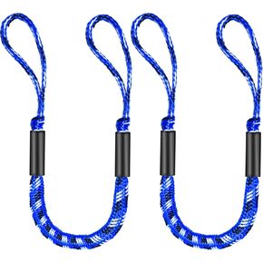 3FT Bungee Dock Line for Boats with Loops – Connect or Secure Docking for Small & Medium Sized Boats Like Kayak,PWC, Canoe, Bass Boat, Jon Boat, Boat Fender Lines (Blue,Black&White) in Kuwait