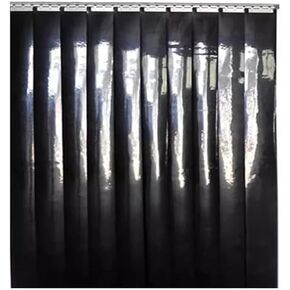 Heavy Duty Black PVC Welding Protection Curtain 1.5x2.4m - Anti Arc Eye Safety Strip Door, Roll Up Design for Industrial Use, Clear Visibility, Durable Welding Barrier in Saudi Arabia