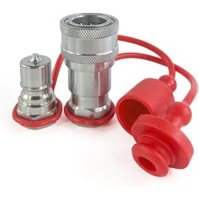 3/8 "NPT Thread ISO7241-B مجموعة قارنة التوصيل الهيدروليكية سريعة الفصل مع أغطية الغبار in Kuwait