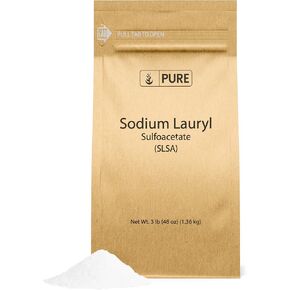 Pure Original Ingredients Sodium Lauryl Sulfoacetate (SLSA) (3 lb) Long Lasting Foam & Bubbles, Gentle on Skin in Kuwait