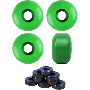 TGM Skateboards Skateboard Wheels with ABEC 7 Bearings and Spacers (Green, 52mm) in Kuwait