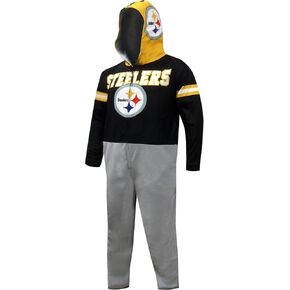 Mens Pittsburgh Steelers One Piece Union Suit Hooded Pajama in Saudi Arabia