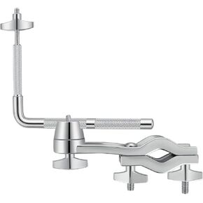 RANMING Metronome Clamp حامل تثبيت المسرع المعدني شديد التحمل مع قضيب على شكل حرف L وقبضة مقاومة للانزلاق وتصميم سريع الإعداد وقوس مقاوم للاهتزاز لممارسة مجموعة الطبول الآمنة والأداء in Kuwait