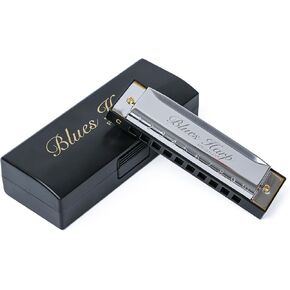 Blues Harp Diatonic Harmonica, 10-Hole Key of C, Beginner Harmonica for Students & Adults, with Protective Case in Kuwait