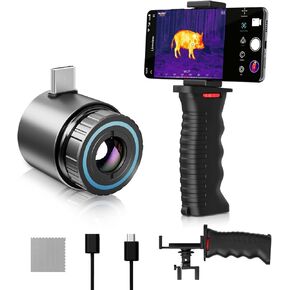 TNV30i Thermal Monocular for USB-C iPhone, iPad & Android, Night Vision Thermal Imaging Camera, 512×384 Super-Resolution 50Hz 20mK 1600-Yard Thermal Infrared Camera for Hunting, Building Detection in Kuwait