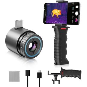 منظار حراري TNV30i لهاتف USB-C iPhone وiPad وAndroid، كاميرا تصوير حراري للرؤية الليلية، 512×384 فائقة الدقة 50 هرتز 20 ميجا كيه 1600 ياردة كاميرا حرارية تعمل بالأشعة تحت الحمراء للصيد واكتشاف المباني in Kuwait