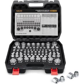 طقم قابس وغطاء JIC وORFS 160 قطعة من AZUNO - سدادة مضيئة 37 درجة وختم وجه على شكل حرف O، تجهيزات خراطيم هيدروليكية صناعية رئيسية، فولاذ كربوني مع طلاء الزنك (الأحجام 4، 6، 8، 10، 12، 16) in Kuwait