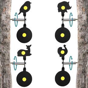 4-Pack Spinner Shooting Targets Auto Reset Steel Resetting Gun Target Heavy Metal Steel Spinning Target for Shooting in Kuwait