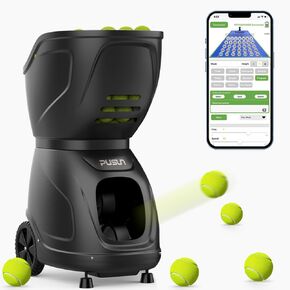 PT-9001 Tennis & Padel Ball Machine, APP & Remote Control, 35 Landing Points, 12 Tennis Modes, 14 Padel Modes, 12–87 MPH, 150+ Balls, 7–10H Battery, for Advanced Players & Clubs in Kuwait