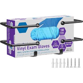 Kevenal Glove Dispenser, Lab Supply Dispensers Industrial Heavy-Duty 5mm Thick Wall-Mounted Box for Nitrile/Latex/Vinyl Gloves - Commercial Grade for Auto Shops, Food Service, Home Organizer in Kuwait