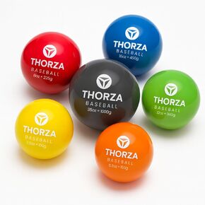 Thorza Weighted Training Balls (6-Pack) – Plyometric Throwing Set for Pitching Velocity & Arm Strength | Color-Coded Overload & Underload for Baseball Training in Kuwait