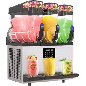 Commercial Slushie Machine - 1000W 30L Tanks Commercial Slushy Maker Machine 110V 304 Stainless Steel Margarita Machines Efficient Cooling Slush Maker for Bars Cafes Restaurants in Saudi Arabia