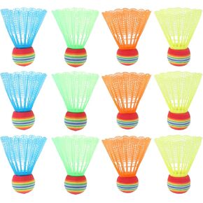 Colorful Badminton Shuttlecocks 3.34 Inch Lightweight Hit-Resistant Balls for Kids Indoor Outdoor Sports Activities Rainbow Birdies in Kuwait