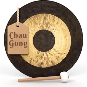 غونغ الصيني المصنوع يدويًا من ذا غونغ شوب - غسول غني ونغمات رنانة عميقة للتأمل أو شفاء الصوت أو اليوغا أو ديكور المنزل (12 بوصة تشاو غونغ) in Kuwait