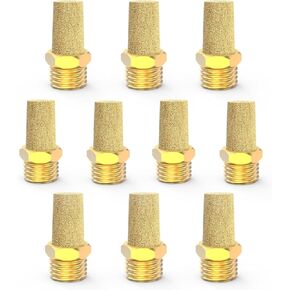 10Packs 3/8" Male Thread Brass Pneumatic Air Muffler Sintered Bronze Exhaust Silencer in Kuwait