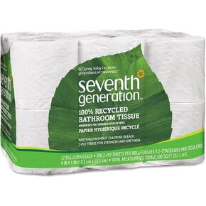 Seventh Generation 13733CT 100% Recycled Bathroom Tissue, 2-Ply, White, 300 Sheets Per Roll (Case of 48) in Kuwait