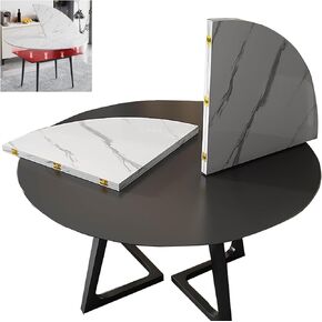 سطح طاولة كبير مستدير قابل للطي، سطح موسع لطاولة الطعام المحمولة بقطر 59 بوصة، بدون أرجل، طاولات خشبية مستديرة فقط، للطاولة المستديرة والطاولة المربعة (أسود، 5.9 قدم/71.2 بوصة) in Kuwait