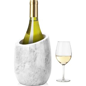 دلو مبرد النبيذ الرخامي الفاخر من ZORMY، مبرد النبيذ والشمبانيا، مبرد ثلج لزجاجة النبيذ، مبرد زجاجة 750 مل، ديكور المنزل والمطبخ، هدية مثالية لمحبي النبيذ in Kuwait