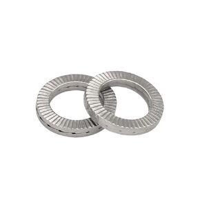 MIUYTRN DIN25201 304 Stainless Steel Double Deck Wedge Self-Locking Washer M4 M5 M6 M8 M10 M12 M14 M16 Loose Shock Proof Gasket cuicui(10pcs M5) in Kuwait