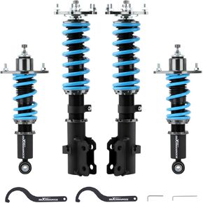 maXpeedingrods Coilover for Honda CR-V 2002-2006, 24 Levels Damper Adjustable Coil-overs Suspension Kit Strut, Height Adjustable T6 Upgraded Lowering Kits Blue in Kuwait