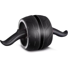Abdominal Wheel Roller with Resistance Spring, 14.6"W Automatic Rebound Exercise Strength-Training Roller, Core Work-out Fitness Wheels with Knee Pad in Kuwait