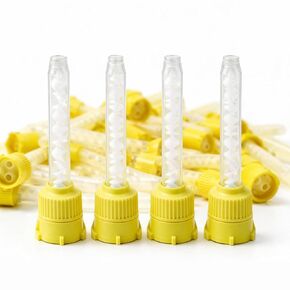 100/pk أصفر بنسبة 1:1 نصائح خلط الأسنان لخلط انطباعات الأسنان in Kuwait