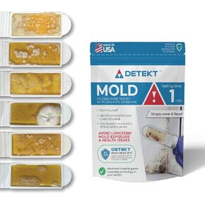 Indoor Air Quality Test Kit for Home by Detekt - (12) Simple Screening 6 Mold Tests + 6 Bacteria Tests - Test HVAC & Surfaces - DIY Mold Testing with Species Identification Guide & Free Consultation in Kuwait