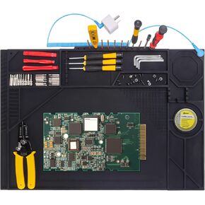 Silicone Soldering Mat with Soldering Stand, 20x14 Inch ESD Anti Static & 932°F Heat Resistant Workbench Mat for Electronics Repair, PCB, Phone, Watch, PC Building in Kuwait